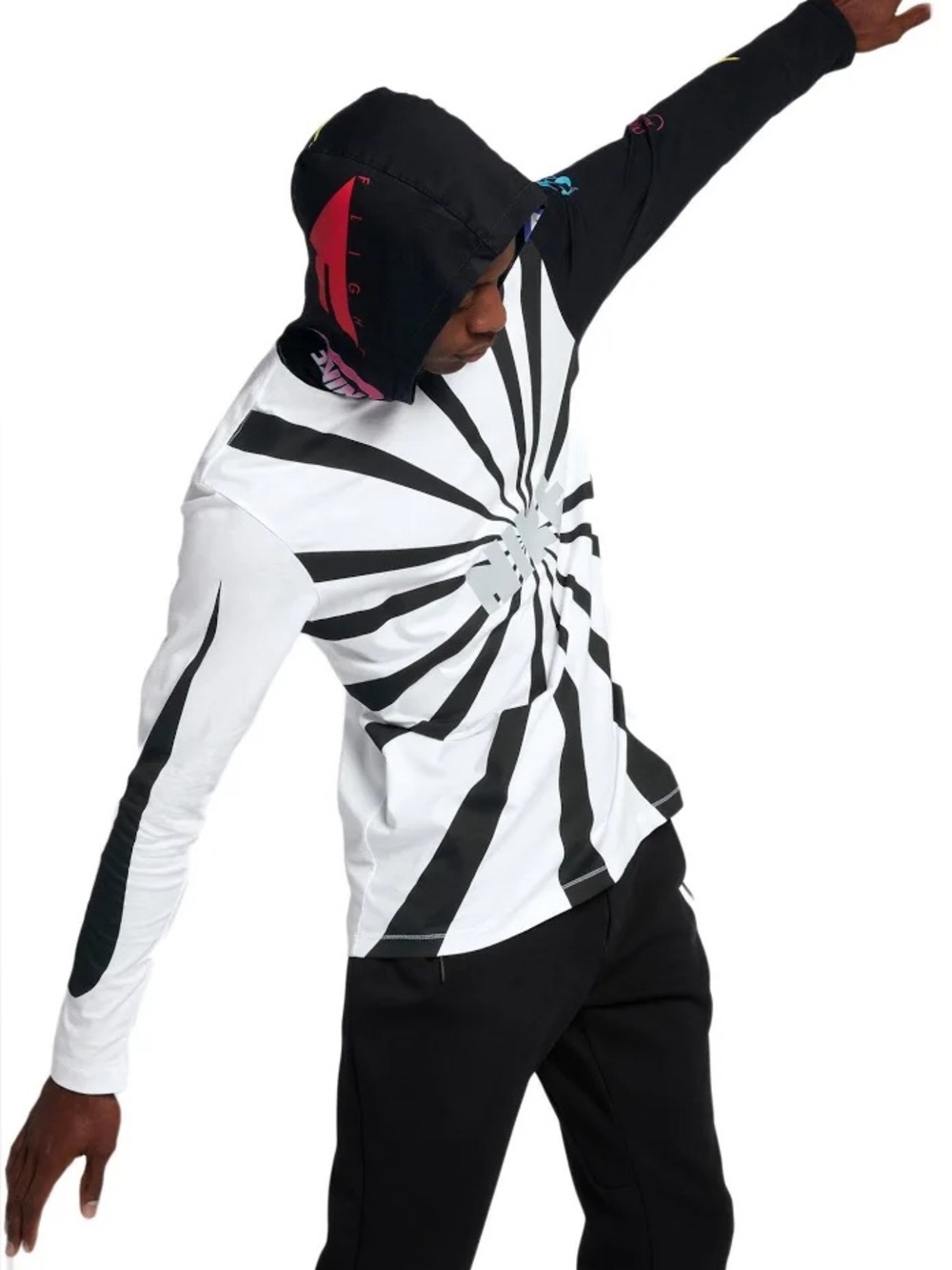 Nike Long Sleeve Wildcard Pullover hooded tshirt with Pinwheel logo